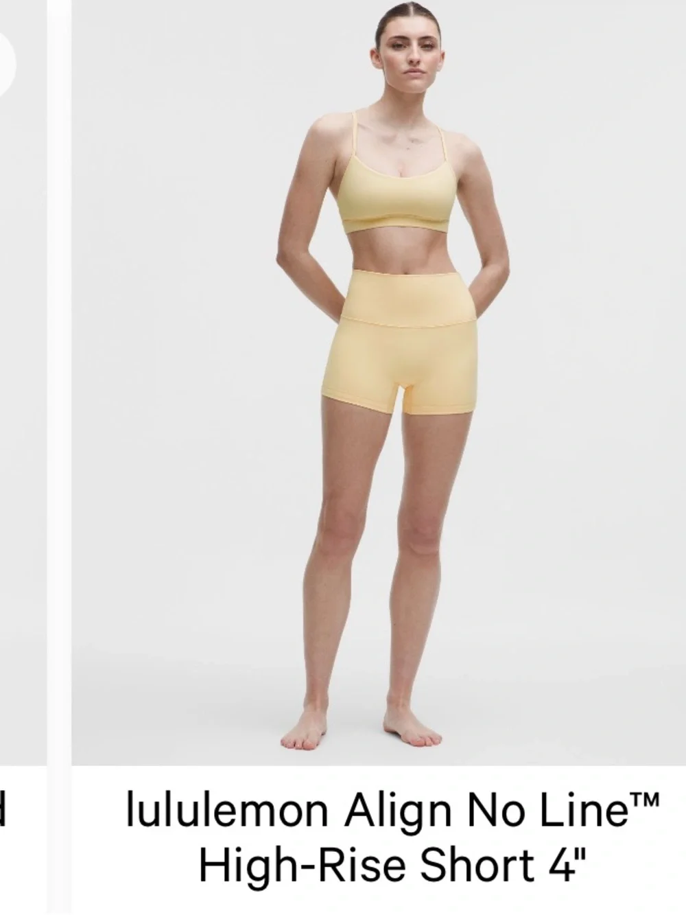 nwt lululemon align no line high rise 4inch butter cream size 6 - Picture 3 of 14
